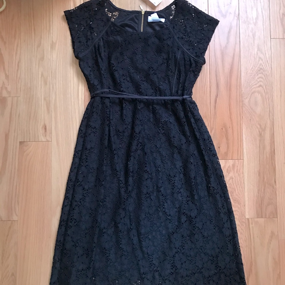 NWT Black lace maternity dress cute zipper